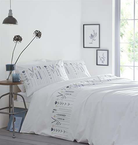 Portfolio Molly Teal/Natural Embroided Floral Double Duvet Cover Set, Cotton