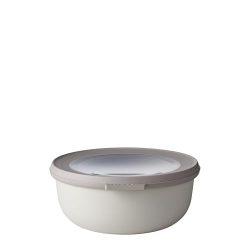 Mepal ??? Multi Bowl Cirqula Rectangular ??? Food Storage Container with Lid - Suitable as Airtight Storage Box for the Fridge & Freezer, Microwave Container & Servable Dish ??? 750 ml ??? Nordic white
