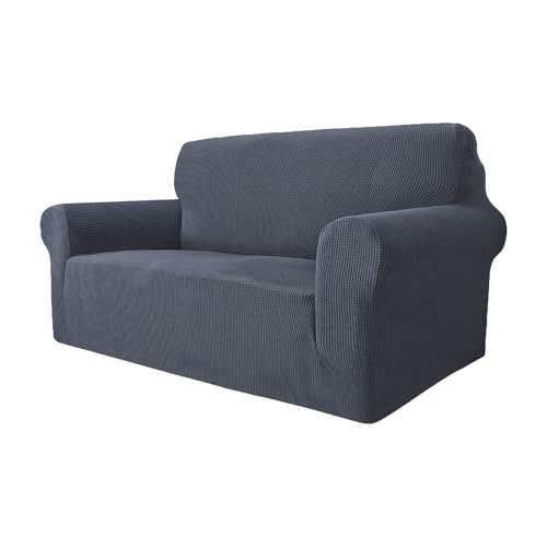 GRIFEMA Sofa Cover 2 Seater High Stretch Slipcover - Super Soft Couch Cover with Elastic Straps for Furniture Protection