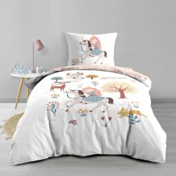 Douceur d'Intérieur, Lilibelle 2-Piece Bedding Set (140 x 200 cm) Pink, 100% Cotton