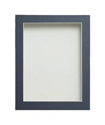 Frame Company Watson Rustic Picture Photo Frame fitted with Perspex, 6x4 inch with Blue Mount for image size 5x3 inch