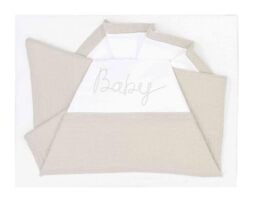 ANDY & HELEN® Cot and Pram Fitted Sheet 3 Piece Set: Top Sheet, Fitted Sheet and Pillowcase, 100% Cotton, Cream
