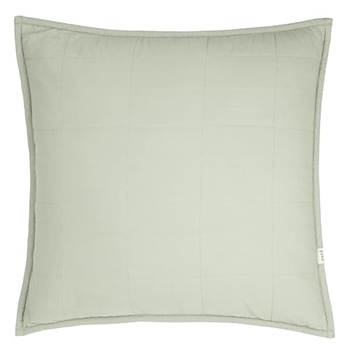 Yard Hebden Quilted Washed Cotton Cushion Cover (Green, 55 x 55 cm)