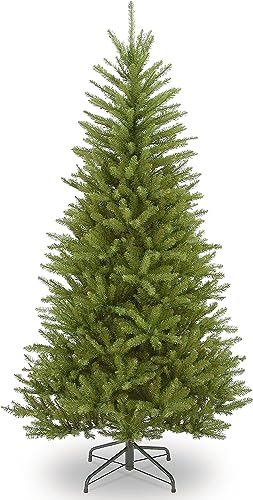 National Tree Company Artificial Slim Christmas Tree, Green, Dunhill Fir, Includes Stand, 6.5 Feet
