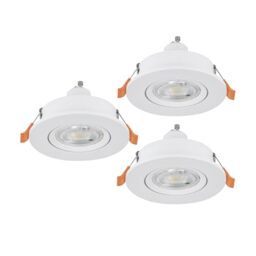 Eglo Set of 3 LED recessed spotlights Barranco