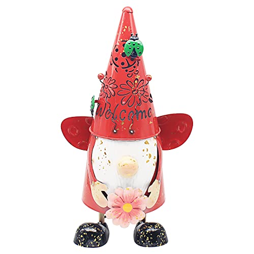 Lesser & Pavey Ladybug Gnome Garden Ornaments - Lovely Gardening Gifts For Women & Men - Designed By Bright Eyes - Garden Decorations For Any Garden