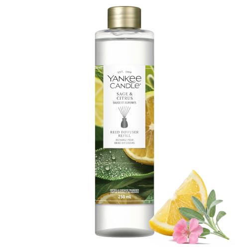 Yankee Candle Reed Diffuser Refill - Sage & Citrus - For Small to Medium Spaces - Up to 10 Weeks of Fragrance