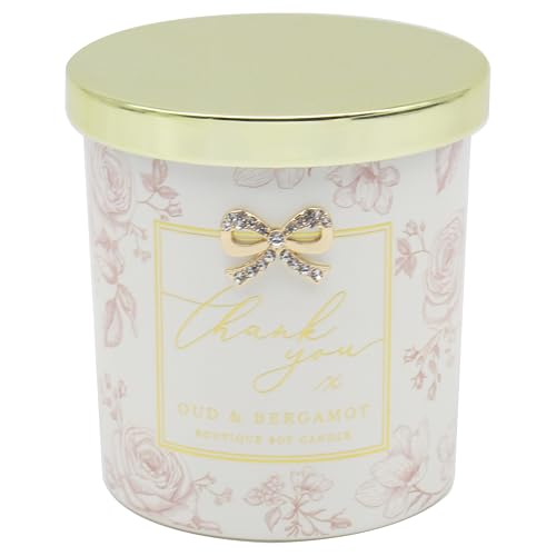 Lesser & Pavey Hearts Design Madelaine Floral Candles Madelaine Thank You Candle for Home & Air Freshener - Long Burning Odour Eliminator for Relaxing Mood - Lovely Candles Gift for Women & Men