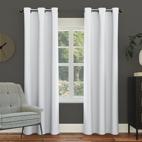 "Sun Zero Easton Blackout Energy Efficient Grommet Curtain Panel, thermal, Oyster White, 40"" x 63"""