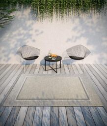 Villeroy & Boch Luitwin Indoor & Outdoor Rug Modern - Modern Flat Weave, Boho, Ethnic, Oeko-Tex Weatherproof & UV-Resistant for Balcony, Patio, Garden - Natural Brown, 155 x 230 cm