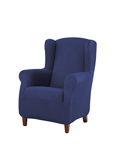 Estoralis Berta - Armchair cover modern design - elastic fabric in blue - for armchair (from 70 to 110 cm) - Maximum adaptation to all types of armchairs