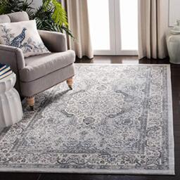 SAFAVIEH Traditional Rug for Living Room, Dining Room, Bedroom - Isabella Collection, Short Pile, in Dark Grey and Cream, 160 X 229 cm