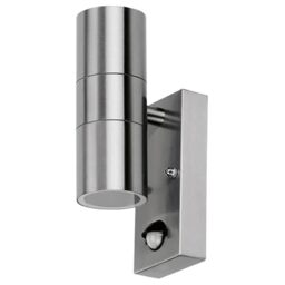 4lite Marinus Sleek Outdoor Up Down Wall Light (Stainless Steel) Rust Free IP44 Rated Motion Sensor Exterior Wall Lamp - 4L2/2316-4Yr Guarantee