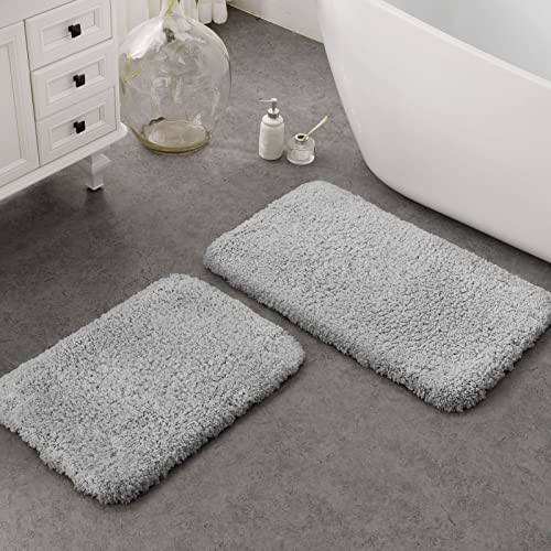 Ashler Runners Bathroom Rugs Long Non Slip Bathroom Rug Sets 2 Piece, Water Absorbing Bath Mat Ultra Soft Shower Rugs, Plush Machine Washable Bathroom Carpet
