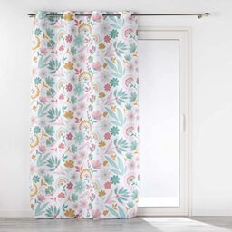 Douceur d'Intérieur Indiana Printed Polyester Eyelet Curtain 140 x 260 cm