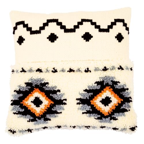 Vervaco PN-0179019 Ethnic Cushion Kit Combi Stitching/Pre-Signed Cotton, Multi-Colour, Approx. 40 x 40 cm / 16 x 16 inches.