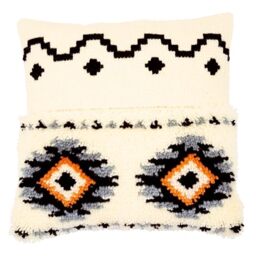 Vervaco PN-0179019 Ethnic Cushion Kit Combi Stitching/Pre-Signed Cotton, Multi-Colour, Approx. 40 x 40 cm / 16 x 16 inches.