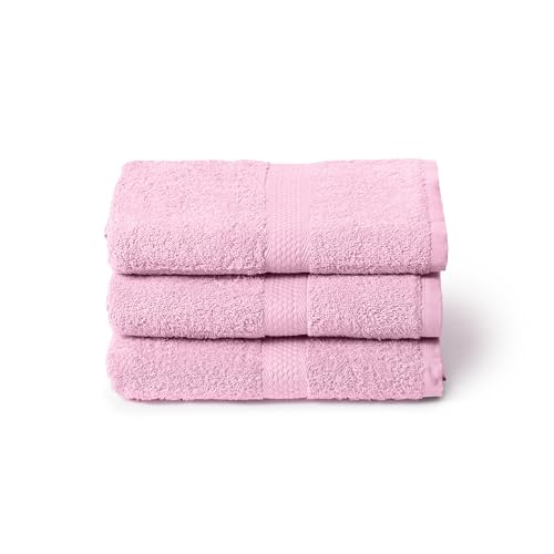 Caleffi 3X Large Bath Towel Set, 55x105cm, 100% Cotton Bath Set - Soft and Absorbent, Great for Bathroom, Face and Daily Use, Shower Towel, Large Towel