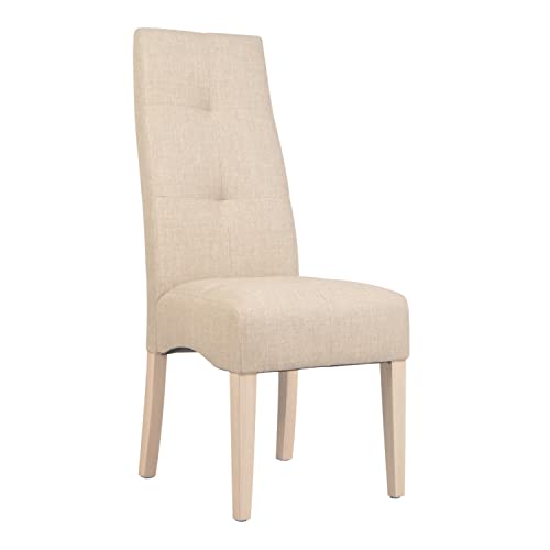 Demeyere Sedia Elite Grigio/Naturale, Legno, Beige, 470x650x1 090MM