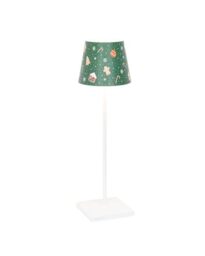 Zafferano, Poldina Pro Lamp with Cover, Wireless, Rechargeable Table Lamp with Touch Control, Also Suitable for Outdoor Use, Dimmer, 2200-3000 K, Height 38 cm, White - Christmas Sweets