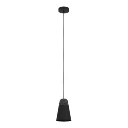 EGLO Pendant Lighting Canterras, Ceiling Light Fixture for Dining and Living Rooms, Hanging Light Made of Grey-White Terrazzo and Black Metal, E27 Socket