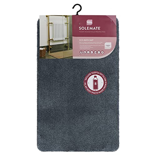 JVL SOLEMATE Eco-Bath Mat, 50x80cm, Dark Grey (49-01-370)
