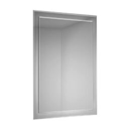 iBathUK Sienna Wall Mounted Rectangular Bevelled Bathroom Mirror, Frameless Plain Mirror in Portrait or Landscape Installation, Modern Designer Mirror for Bathroom & Cloakroom, 650 x 900mm