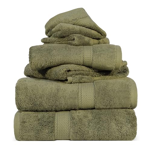 Home City, 100% Cotton, Towel Set, Forest Green - Towel
