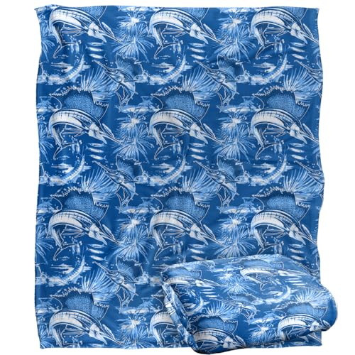 Jq Licensing - Jl-Jp-Jq Sailfish Tiki Fishing Pattern 2 Silky Touch Super Soft Throw Blanket 152 X 127 Cm