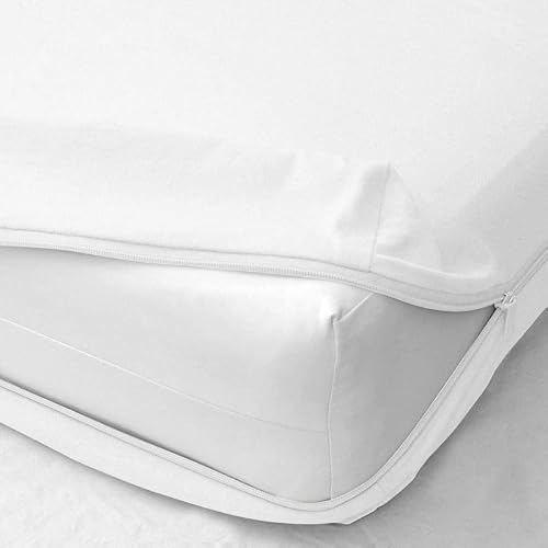 "Microfiber RV Zipper Fitted Sheet ??? 48x75 ?? Full Bunk, Camper & Travel Trailer Bed Sheet, Fits Up to 8"" Mattress (White)"