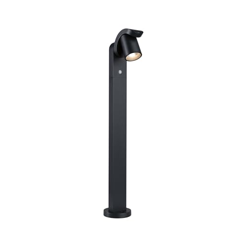 Paulmann 94831 LED Bollard Light Cuff Motion Sensor IP44 782mm 3000K 10W 700lm 230V 70° Anthracite Aluminium Outdoor luminaire