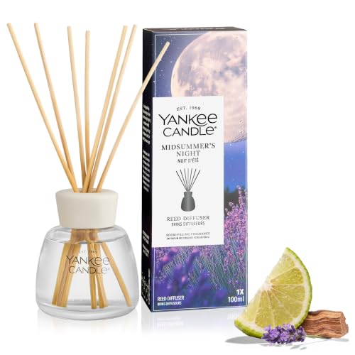Yankee Candle Reed Diffuser - Midsummer Night - For Small to Medium Spaces - Up to 10 Weeks of Fragrance