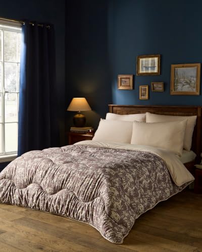 Night Lark Coverless Duvet - Woodland Creatures - Mocha, King - Advanced Smartfil?? Fibre, Machine Washable, Hypoallergenic, Design Collection, Coverless Duvet King Bed Size & Pillowcase Set