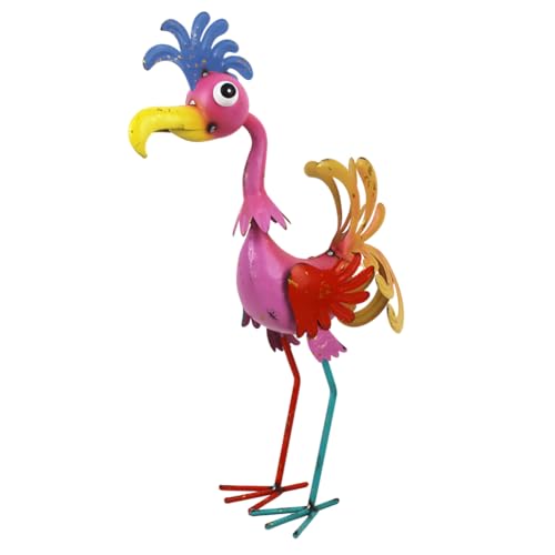 giole 19'' Tall Metal Rooster Statue, Funny Rooster Sculpture Garden Decor, Metal Yard Art for Farmhouse, Lawn, Garden
