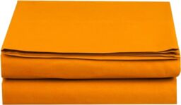 Elegant Comfort Premium Hotel Quality 1-Piece Flat Sheet, Luxury and Softest 1500 Premium Hotel Quality Microfiber Bedding Flat Sheet, Wrinkle-Free, Stain-Resistant, Queen, Orange