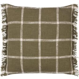 Yard Beni Feather Filled Cushion (Moss/Natural, 45 x 45 cm)