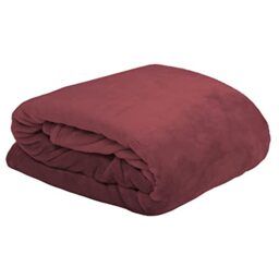 Lovely Casa - Cuddly blanket - size 130 x 160 cm - 100% polyester - colour Marsala - model cuddly toy - blanket - fleece blanket - soft, warm, cosy for sofa