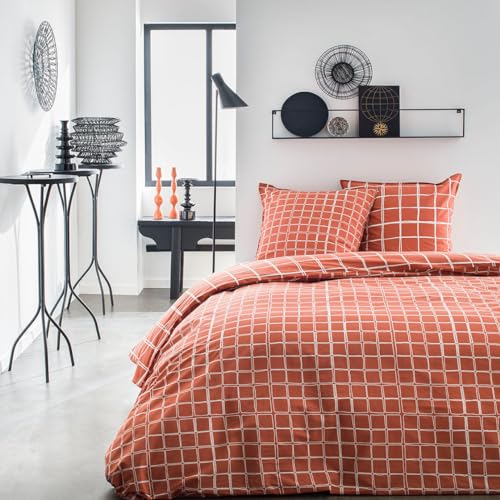 TODAY Duvet Cover and Pillowcase 100% Cotton 57 Thread Count 4.37: Size - 220 x 240 cm