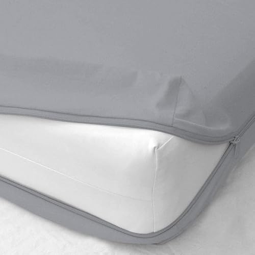 Shreem Linen Zipper Fitted Sheet - 8 Inch Deep Pocket, Soft Brushed Microfiber Bottom Sheet, Wrinkle, Shrink & Fade Resistant, Hotel Quality, Light Grey, 48x75 3/4 Full Bunk