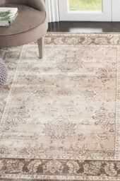 Safavieh Traditional Indoor Woven Rectangle Area Rug, Vintage Collection, VTG265, in Beige / Light Brown, 122 X 170 cm for Living Room, Bedroom or Any Indoor Space