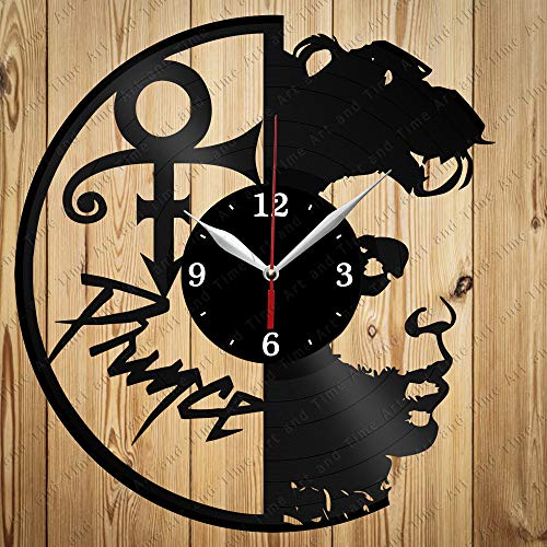 Vinyl Record Clock Vinyl Clock Prince Handmade Exclusive Clock Art Decor Home Wall Clock Black Original Gift Unique Design