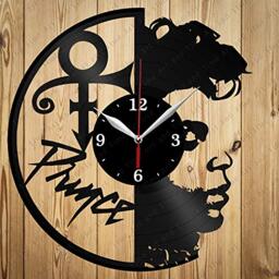 Vinyl Record Clock Vinyl Clock Prince Handmade Exclusive Clock Art Decor Home Wall Clock Black Original Gift Unique Design