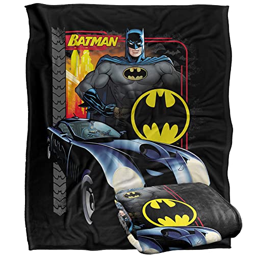 BATMAN Bat Racing Officially Licensed Silky Touch Super Soft Throw Blanket 152 x 127 cm