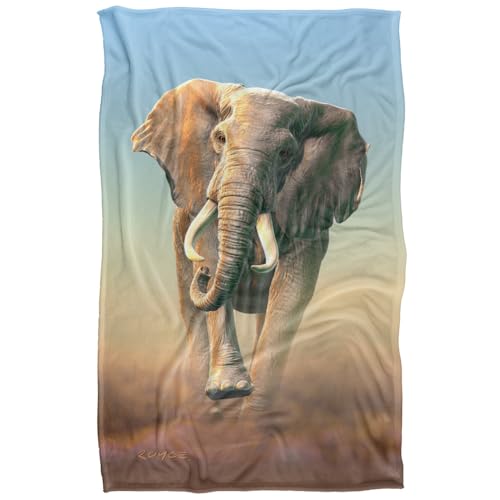 Jq Licensing - Royce Mcclure Charging Elephant Silky Touch Super Soft Throw Blanket 91 x 147 Cm