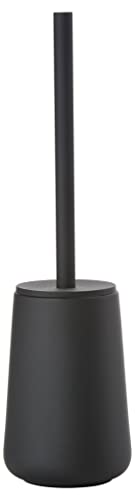 Zone Denmark Nova One Toilet Brush with Holder, Ceramic WC Brush, Bathroom Toilet Cleaner with Soft-Touch Finish, Ø 10.3 cm, Height 37 cm, Black