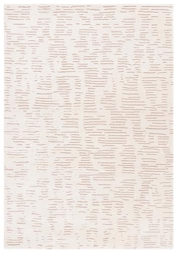 Safavieh Neptune Collection Geometric Area Rugs for Living Room Dining Room Bedroom Short Pile Ivory and Beige 3ft x 5ft