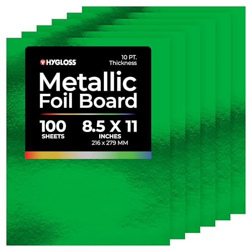 Hygloss Products Stock Sheets Arts & Crafts, Classroom Activities & Card Making, Green, 8.5 x 11-Inch