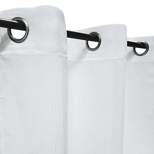 Atout Ciel Ready-to-Hang Net Curtain with Eyelets 140 x 240 cm White