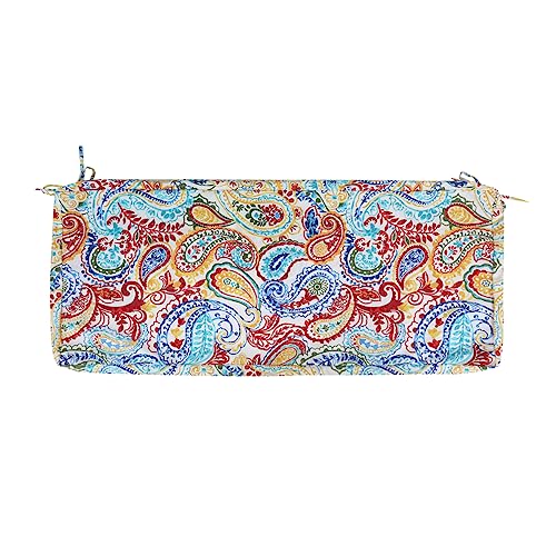 FUNHOME Outdoor Bench Cushion Cover 42 x18 x 3 inch,Water Resistant Cover with Zipper&Ties,Fade-Resistant Slipcover,Patio Porch Swing Cushion Cover Replacement Only,No Insert(Phoenix)