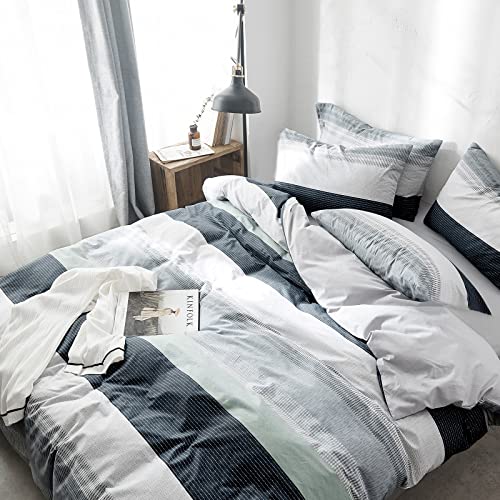 VClife Kids Bedding Set Double 3 Piece Grey 1 Duvet Cover and 2 Pillow Cases Breathable Hypoallergenic Durable Reversible Geometric Bedding Set